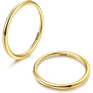 Modern Hinged Titanium Hoop Earrings - Perfect for Cartilage and Helix Piercings